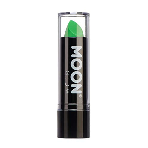 Neon UV Lipstick by Moon Glow - Intense Green - Bright Neon Coloured Lipstick - Glows under UV