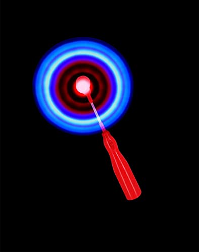 Smiffys 53307, Red 13" LED Light Up Windmill Wand, Unisex Children, One Size