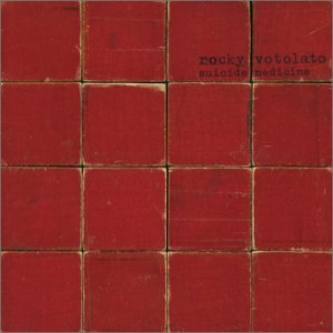 Red tiled CD cover with white text: "Rocky Votolato - Suicide Medicine".