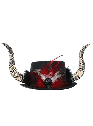 Smiffys 52802 Voodoo Horn Hat, Unisex Adult, Brown, One Size