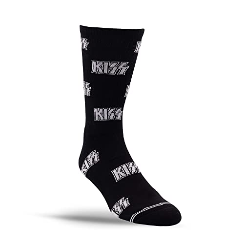 Kiss All Over Logo Crew Socks (One Size)