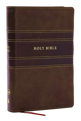 NKJV Personal Size Large Print Bible with 43,000 Cross References, Purple Leathersoft, Red Letter, Comfort Print (Thumb Indexed): New King James ... Cross References, Red Letter, Comfort Print