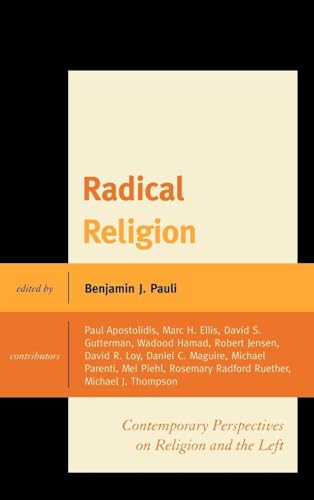 Book cover: "Radical Religion" with orange and white text, listing contributors.
