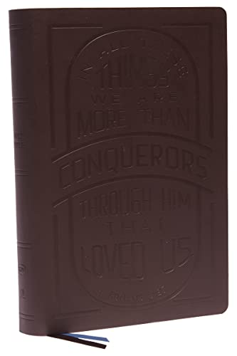 KJV Holy Bible Large Print Center-Column Reference Bible, Brown Bonded Leather with Thumb Indexing, 53,000 Cross References, Red Letter, Comfort ... James Version: Holy Bible, King James Version