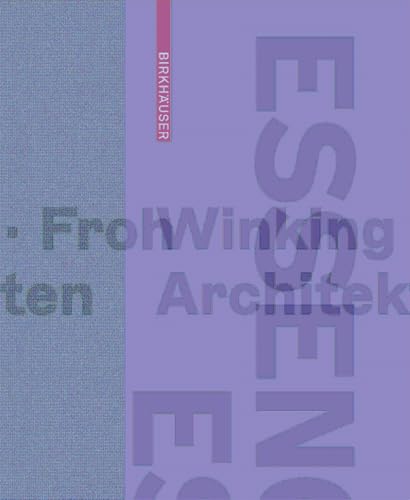 Book cover: "Winking - Froh Architekten: Essenz" with abstract purple and blue design.