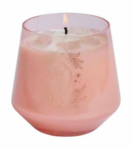 Rose Quartz Crystal Healing Scented Glass Candle (IE Gift / Stationery)