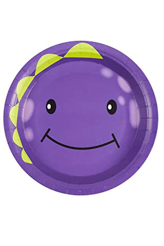 Monster Tableware, Party Plates, Purple x8