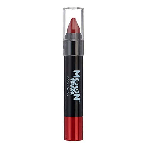 Halloween Face Paint Stick Body Crayon for the Face & Body by Moon Terror - Blood Red - Face Paint Makeup for Adults, Kids - 3.5g