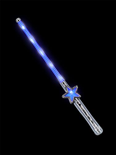Smiffys 53300 16" LED Light Up Star Space Sword, Unisex Children, Silver & Blue, One Size