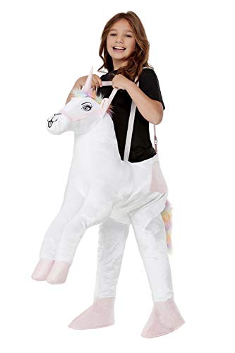 Smiffys 71084 Ride in Unicorn Costume, Girls, White, One Size