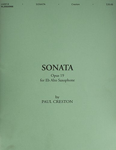 SONATA OP 19 FOR EFLAT ALTO SAXOPHONE
