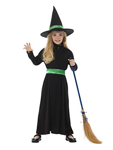 Smiffys 48008M Wicked Witch Costume, Black, M - 7-9 years