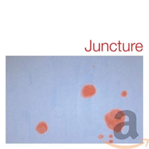 CD cover for "Juncture" featuring abstract red shapes on blue.