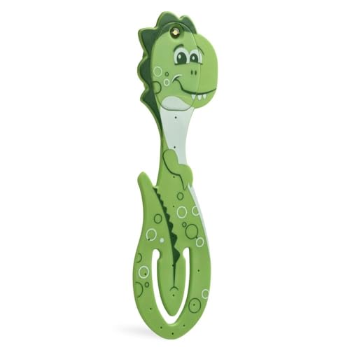 Green cartoon dinosaur shapedC-shapedL-shaped flexible light with a smiling face andSSH-shaped body.