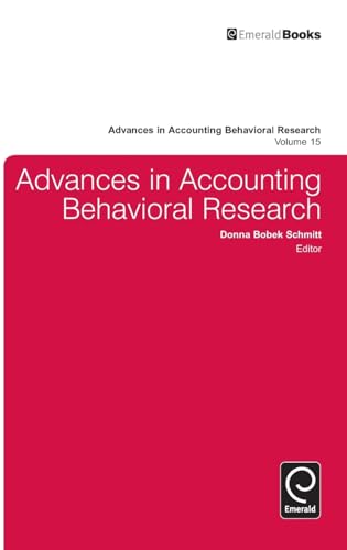 Advances in Accounting Behavioral Research
