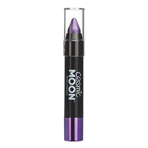 Metallic Face Paint Stick Body Crayon for the Face & Body by Cosmic Moon - Purple - Face Paint Makeup for Adults, Kids - 3.5g