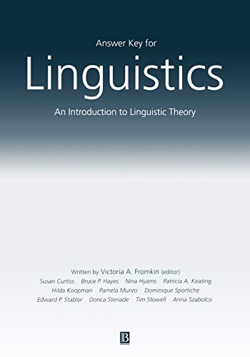 Linguistics: An Introduction to Linguistic Theory