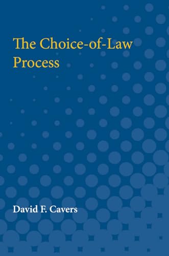 Book cover: “The Choice-of-Law Process” by David F. Cavers, blue background.