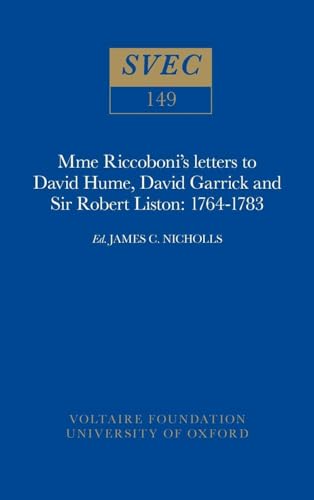 Mme Riccoboni's letters to David Hume, David Garrick and Sir Robert Liston, 1764-1783 : 149