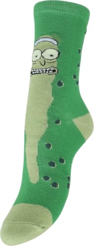 Rick And Morty - Pickle Rick ( Unisex Green Single Pack Socks) Small/Medium