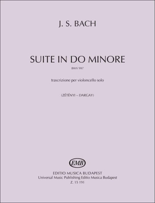 Suite in Do minore (BWV 997) trascrizione per violoncello solo (Violoncello)