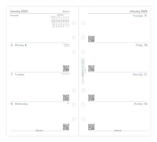 Filofax Personal Week On Two Pages English Monday Start 2025 Diary