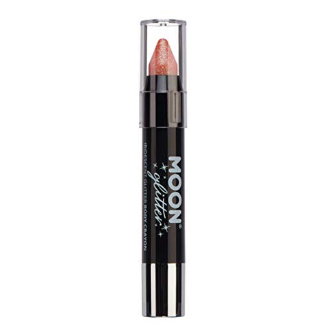 Iridescent Glitter Paint Stick/Body Crayon makeup for the Face & Body by Moon Glitter - 3.5g - Orange