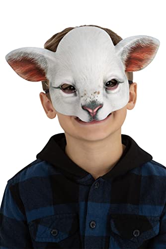 Smiffys 53153 Kids Lamb Mask, Unisex Children, White, One Size