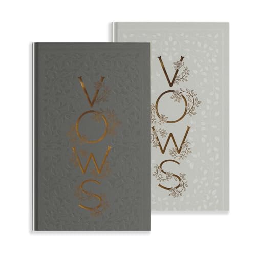 Our Wedding Vows : A Set of Heirloom-Quality Vow Books with Foil Accents and Hand Drawn Illustrations