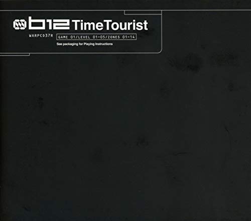Black CD case for “B12 - Time Tourist” with white text and logo.