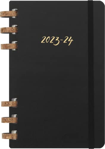 Moleskine Academic Monthly Planner 2023 -2024, 12-Month Weekly and Monthly Diary, University Agenda with Hard Cover, Size Large 15 x 21 cm, Black