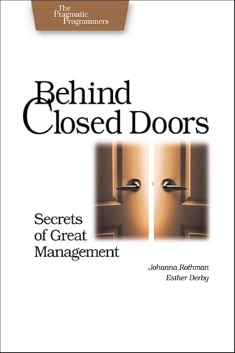 Book cover: "Behind Closed Doors," with image of closed wooden doors.
