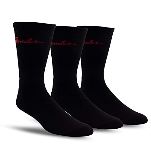 Fender Classic Logo Crew Socks 3 Pack (One Size)