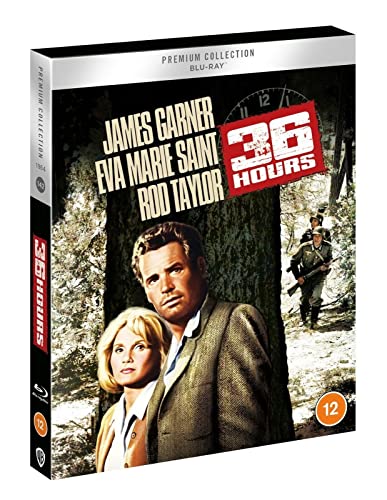 36 Hours" Blu-ray cover featuring James Garner, Eva Marie Saint, and Rod Taylor.