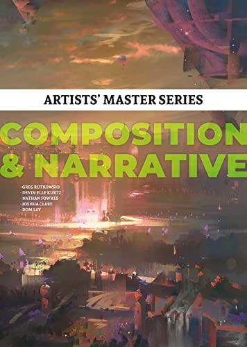 Book cover titled Artists' Master Series: Composition & Narrative with a fantasy landscape illustration.