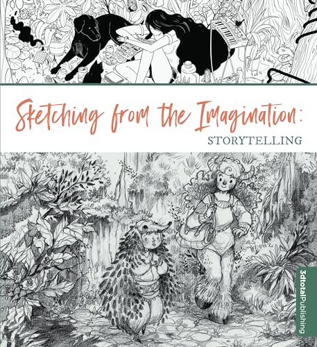 Book cover with detailed black and white illustrations of fantasy scenes.