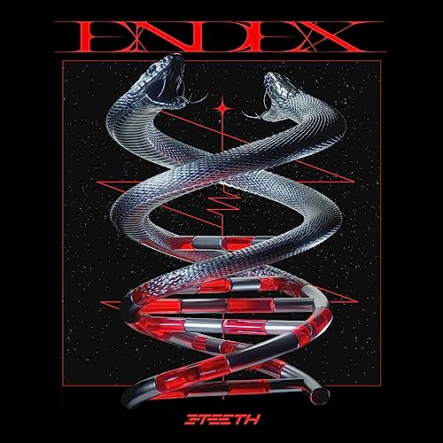 CD cover for 3teeth’s EndEx featuring a double helix and snakes.