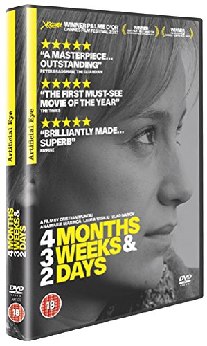 DVD cover for "4 Months, 3 Weeks & 2 Days" featuring a young woman’s face.