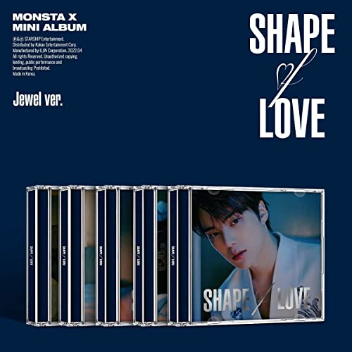 Monsta X “Shape of Love” Jewel Version CD album cover with a man’s face.