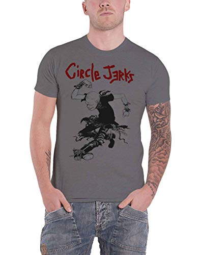 Circle Jerks T Shirt Im Gonna Live Band Logo Official Mens Charcoal XXL