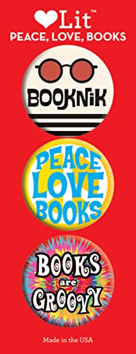 Peace, Love and Books 3 Badge Set: LoveLit (LoveLit Button Assortment)