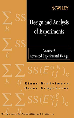 Design and Analysis of Experiments