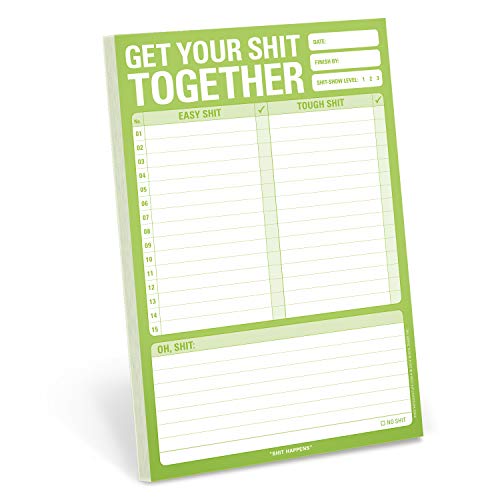 Knock Knock Get Your Shit Together Pad, To Do List Note Pad, 6 x 9-inches (Knock Knock Pad)