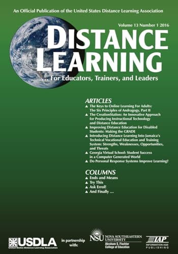 Distance Learning Vol 13 Issue 1
