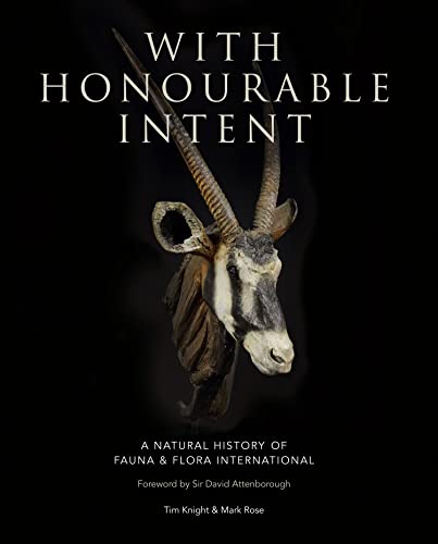 Book cover: "With Honourable Intent" featuring an antelope head against black.