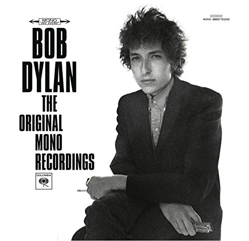Bob Dylan album cover: black and white portrait, text “The Original Mono Recordings”.