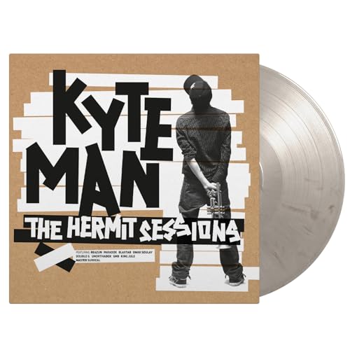 Vinyl record for Kyteman’s “The Hermit Sessions” with album art and a portrait.