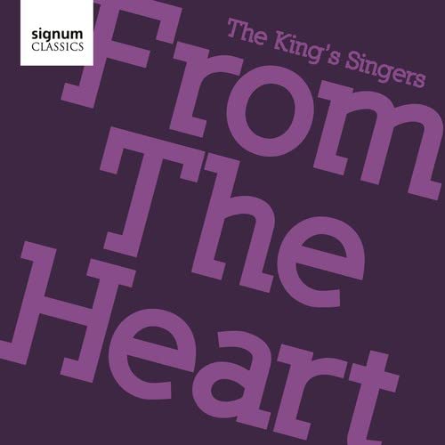CD cover for The King's Singers' "From The Heart" album, purple background.
