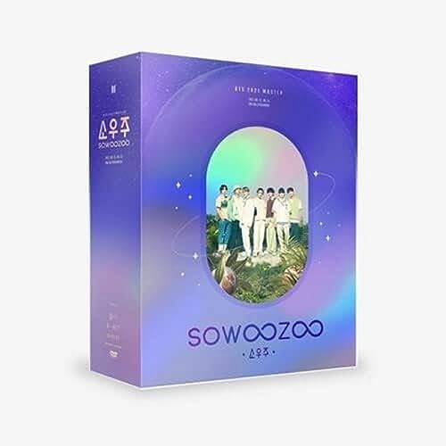 DVD case for BTS’s 2021 Muster Sowoozoo concert, purple and blue design.