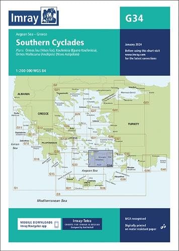 Imray Chart G34: Southern Cyclades (G Charts)